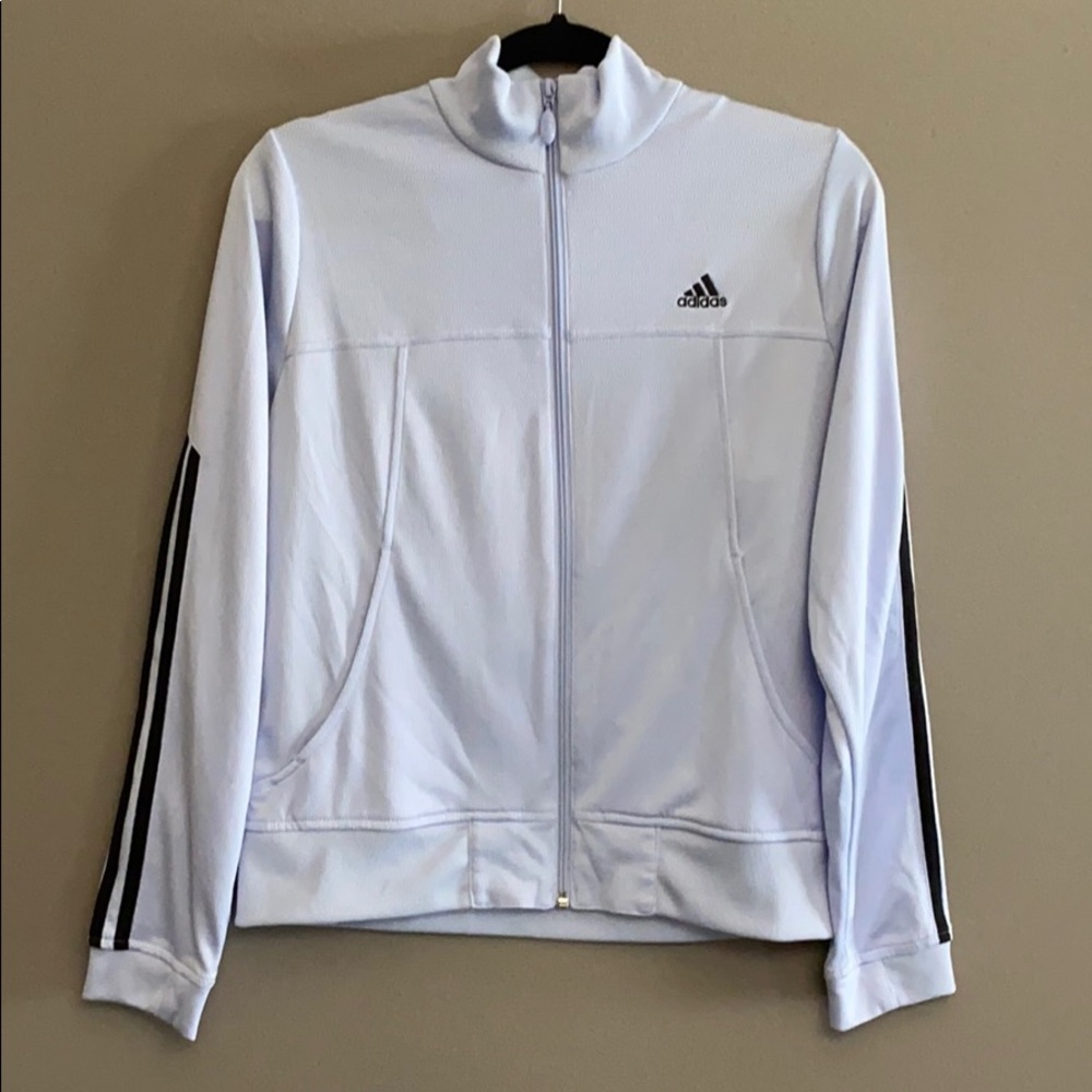 Adidas Womens Periwinkle/Purple Zip-up Jacket